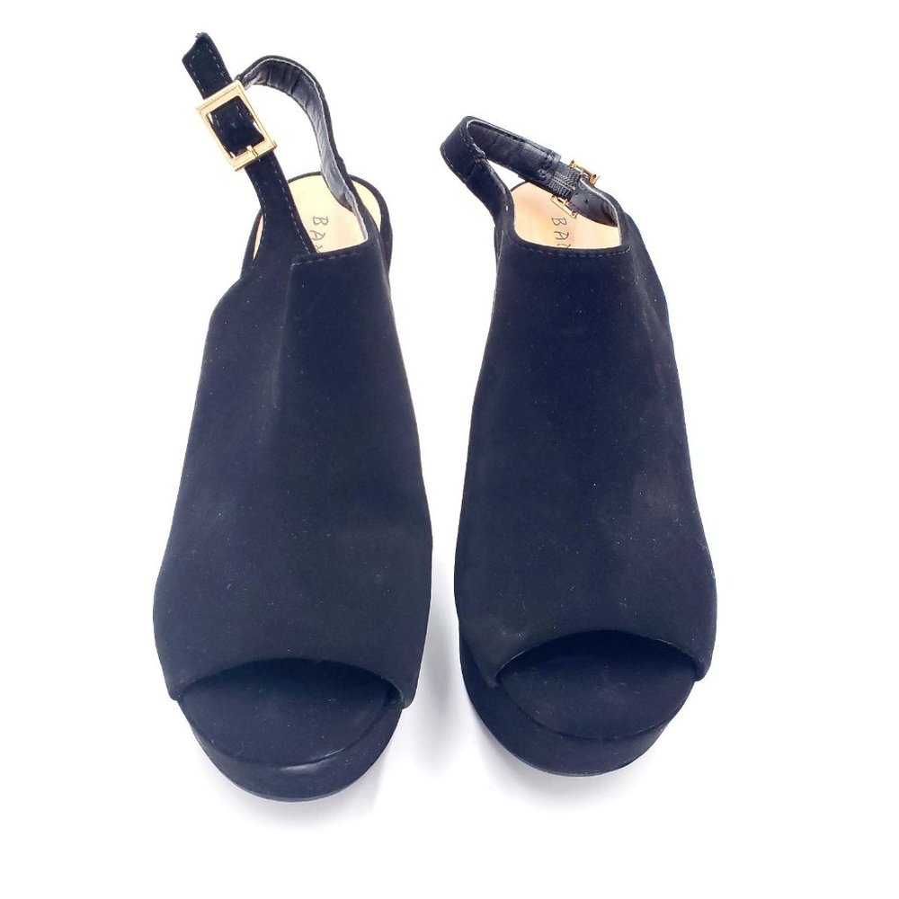 *Bamboo Womens Peep Toe Clog Sandal 6.5